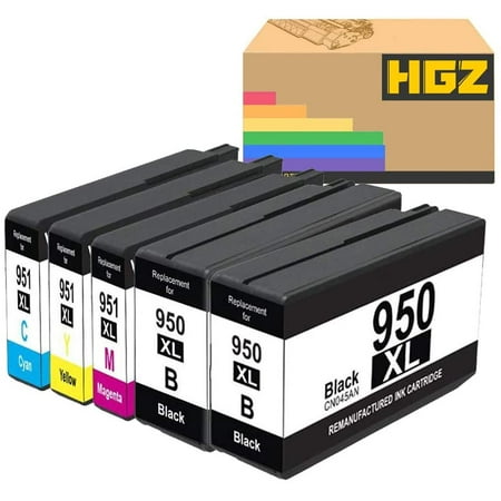 INK4WORK 5-Pack Compatible Ink Cartridges For HP 950XL 951XL | Replacement For OfficeJet Pro 8600, 8620 Series Printers