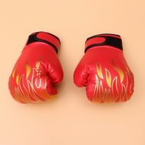 COSMOBETTY 1 Pair Red Boxing Gloves And Mitts For Children Sparring 8.5X3.9X0.8In
