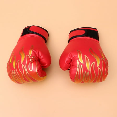 COSMOBETTY 1 Pair Red Boxing Gloves And Mitts For Children Sparring 8.5X3.9X0.8In