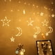 thumbnail image 3 of Cortina de luces LED con estrellas para decoración navideña, decoración exterior, luces de estrellas, diseño de sala de bodas, cadena de luces, 3 of 6