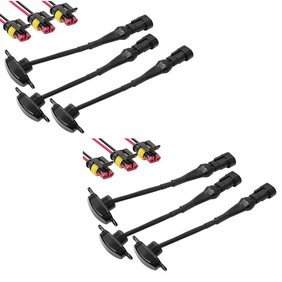 6 Pcs External Amber LED Lights, Led Front Grille Lights for 2004-2019 Grille Running Lamps