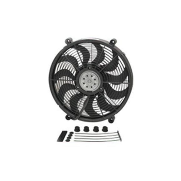 Ventilador para radiador Derale 18217 de 43 cm, alto rendimiento, negro