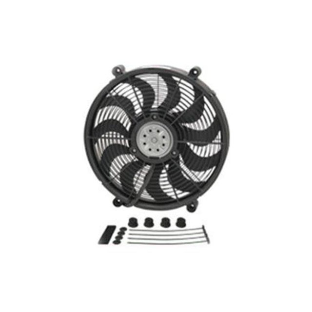 Ventilador para radiador Derale 18217 de 43 cm, alto rendimiento, negro