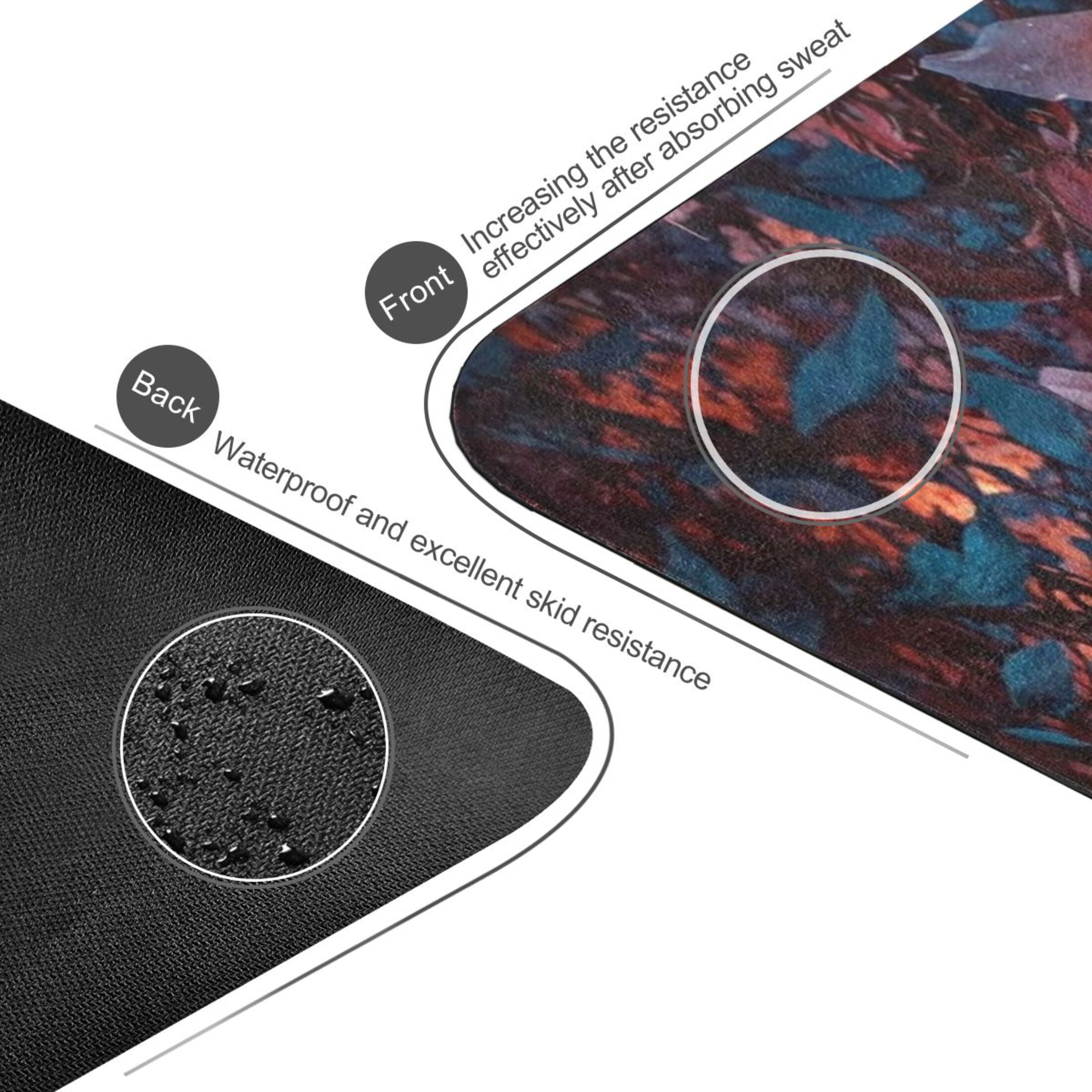 BZSMCE Yoga Mat Women Fitness Mat Moonlit Blossom Pattern