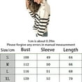 thumbnail image 3 of Minnieouse Suéter elegante suave de punto de manga larga a rayas suéteres Casual cuello alto ropa niñas señoras primavera Prendas para la parte del cuerpo Beige L, 3 of 6