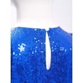 thumbnail image 6 of Doomiva Girls Disco Party Glitter Tops Sequin T-Shirts Hip Hop Jazz Dance Blouse Birthday Performance Cos tume Blue 16, 6 of 7