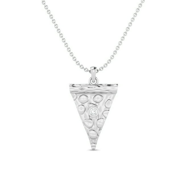 925 Argent Sterling 3mm Rond Moissanite Diamant Trillion Forme Femmes Collier