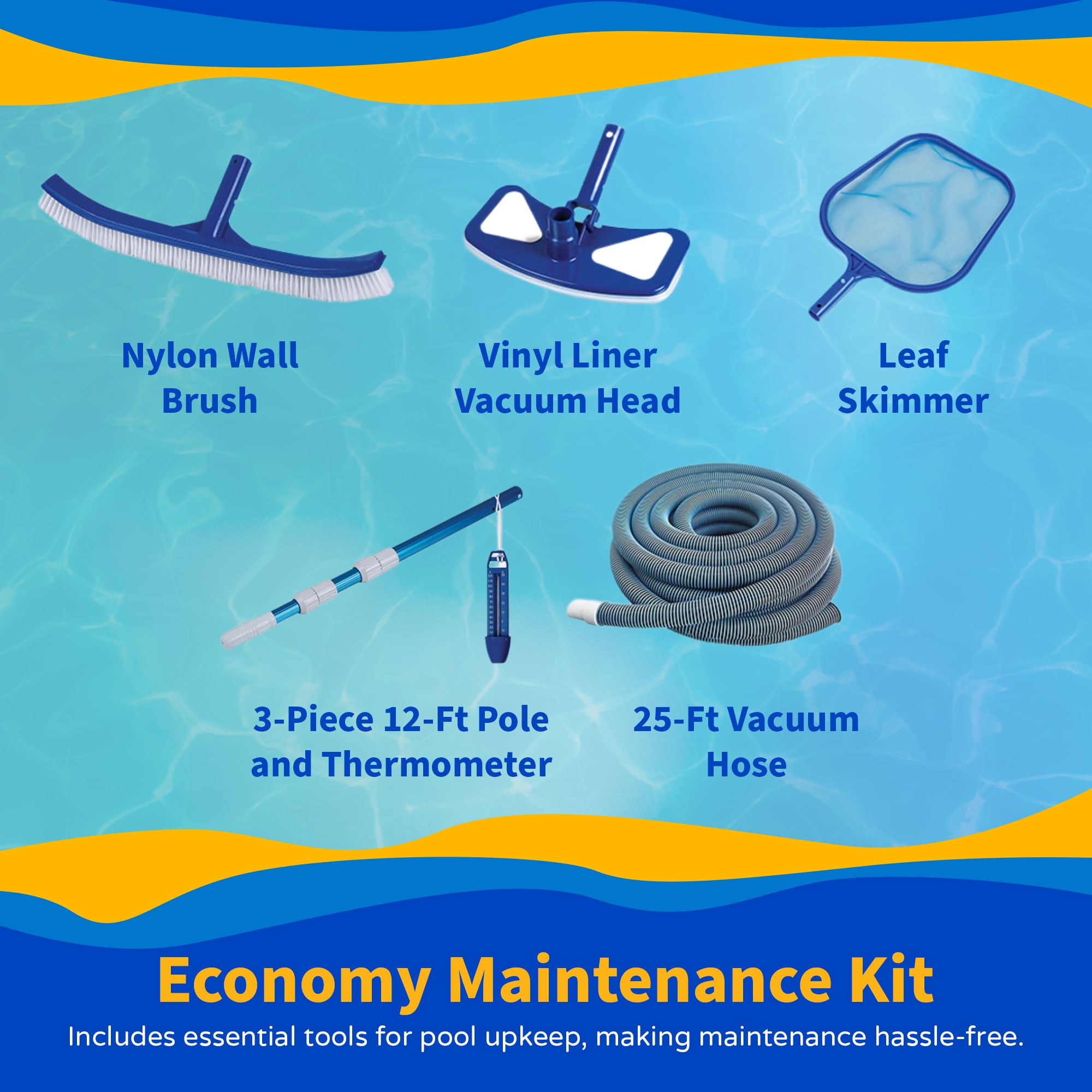 Blue Wave Montilla 18-ft Round 52-In Deep Above Ground Swimming Pool 6in Top Rail Metal Wall Swimming Pool Package