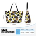 thumbnail image 4 of Disketp Black Cow Sunflowers Bolsa de Playa de Gran Capacidad, Bolso Impermeable y a Prueba de Arena para Mujer, Ideal para Playa, Piscina y Natación, 4 of 7
