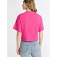 thumbnail image 6 of Scoop Women’s and Women’s Plus Cotton Cropped New York Graphic Tee, Sizes XS-4X, 6 of 6