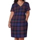thumbnail image 2 of Vestido de tartán a cuadros para mujer con falda corta y bolso informal con cremallera para corbata., 2 of 6