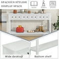 thumbnail image 5 of Rustic Console Table with 4 Drawers and Storage Shelf - 60" Entryway Sofa Table in Antique White Finish for Hallway, Living Room or Small Spaces, 5 of 9