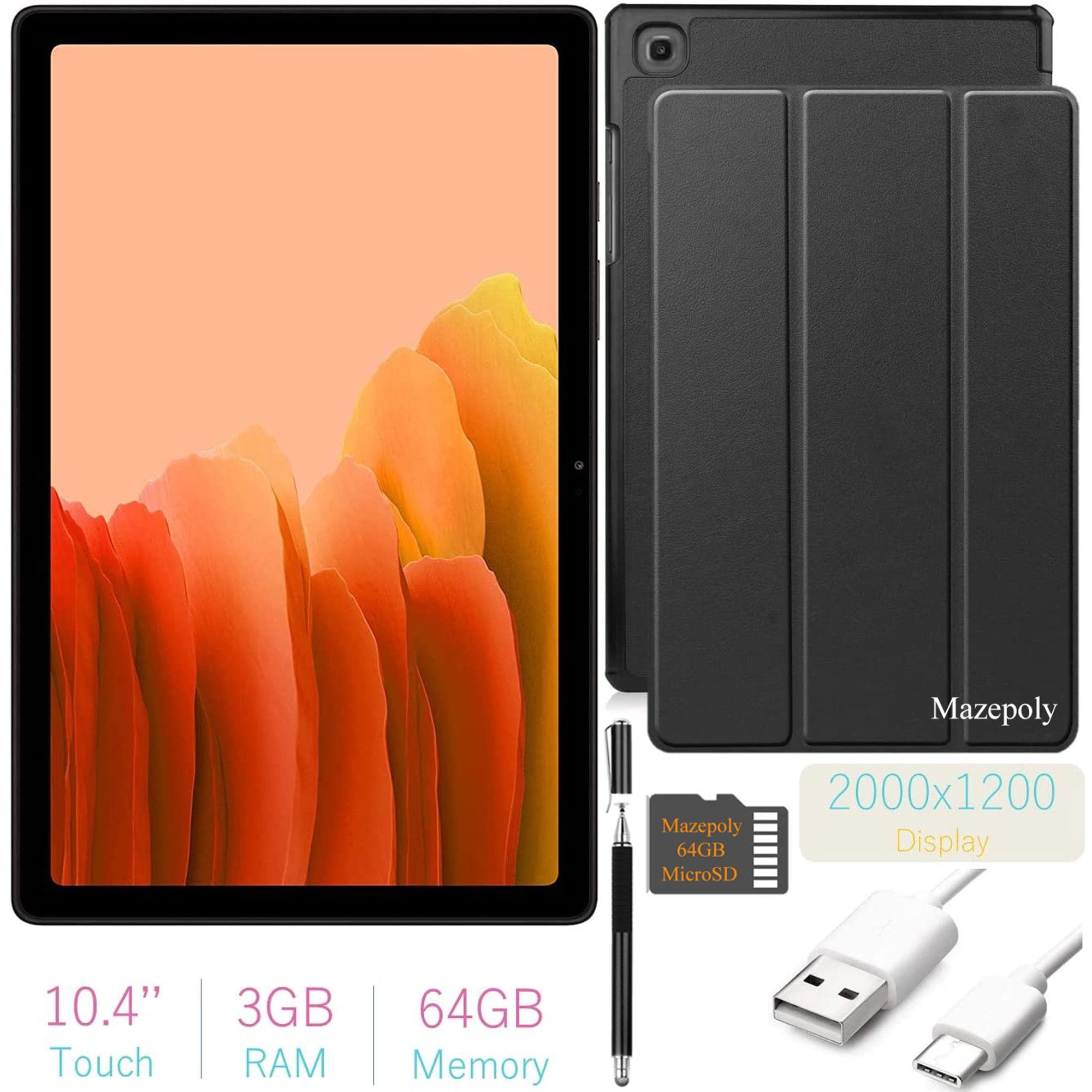 桜瑪瑙 Samsung Galaxy Tab A7 タブレット 10.4インチ 64GB Wi-Fi 64GB microSD メモリーカード 