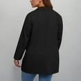 thumbnail image 4 of Plus Size Blazer for Women, Yigetop for Women Lightweight Open Front Suit Jacket Notch Collar Long Sleeve Work with Pockets Womens Blazer Black S, 4 of 7