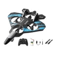 thumbnail image 3 of Avión de control remoto, planeador de hobby, juguete anticolisión para exteriores, ligero, 6 canales, recargable por USB, modelo de , aeronave azul, 3 of 8