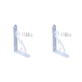 thumbnail image 2 of Estantería de hierro Riwesomey soporte Triangular en forma de L color negro y blanco, 2 of 4