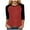 Red, variant on TTUHYWXI 3/4 Sleeve Tops for Women Workout Shirts Baseball Style Raglan Tshirts Casual Color Block Tees Comfy Steetwear (Blue, XL)