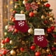 thumbnail image 5 of Fiudx Artículos en oferta con ofertas flash Adornos navideños para fiestas, medias de lana con forma de copo de nieve, suministros para árboles de Navidad, bolsa de regalo, colgante, 5 of 6