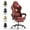 LW20-Red, variant on Luxvie Gaming Chair with Footrest Velvet Fabric High Back Ergonomic Gamer Chair with Headrest and Massage Lumbar Cushion Racing Reclining Video Game Chair for Adults, Black