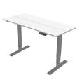 thumbnail image 2 of Electric Standing Desk with Dual Motors, 220 lbs Load Capacity, Rounded-Edge, Three-Stage Lifting Legs & Safety Rebound System, 55"×28"Adjustable Sit Stand Workstation for Home Office, 2 of 7