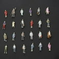 thumbnail image 3 of AOOOWER Pack Of 25 Miniature People Random Poses Figurines For Model City Scene With Vibrantly Color And Realistic Detail, 3 of 10