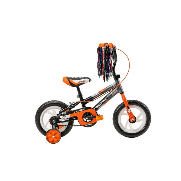 Bicicleta Infantil Unibike rodada 12 con ruedas de entrenamiento