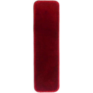 Washable Euro Collection Stair Tread 7 inches Width and 24 inches Length Soft Texture Pile and Slip Skid Resistant Latex backing Stair Treads Carpet Tread For Stairs