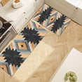 thumbnail image 4 of Farmhouse Kitchen Rug Sets 3 Piece,Black Blue Diamond Rugs Non Slip Kitchen Rugs and Mats Set,Boho Rugs for Floor Washable Kitchen Floor Rugs for Hallway Laundry Room 20x32+20x47+20x59 Inch, 4 of 5