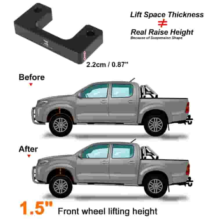 2007-2020 Chevy Silverado GMC Sierra 1500 Nylon Front Spacer 1.5 2007-2020 Chevy Silverado GMC Sierra 1500 Nylon Front Spacer 1.5