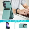 thumbnail image 2 of Compatible with Samsung Galaxy S25 Plus Case Wallet with Credit Card Holder, Premium PU Leather Magnetic Clasp Kickstand Heavy Duty Protective Shock Absorbing Phone Cover for S25 Plus, Mint, 2 of 6