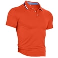 thumbnail image 5 of Men's Summer Polo Shirts Short Sleeve Solid Color Basic Golf Work Collared Shirts, L, 5 of 5