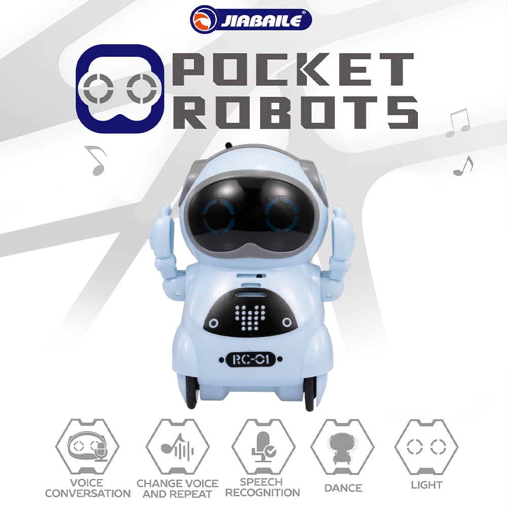 Voice Recognition Smart Talking Interactive Dialogue Record Singing Dancing Telling Story Companion Toys for Kids Adult DABENXIANG Mini Talking Robot Mini RC Robot 939A Pocket RC Robot