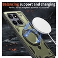 thumbnail image 2 of ELEHOLD For Moto G  5G(2025) Ergonomic Design Military Grade Shockproof Protective Case Magnetic Ring Stand Rugged Cover, Non-Slip, Support Wireless Charging, Olivegreen, 2 of 6