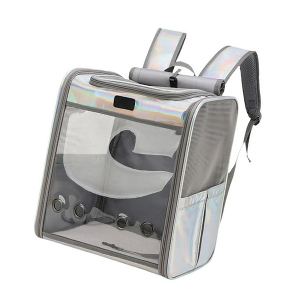 Mochila Porta Gatos Zulema Bolsa de Viaje para Perros Correa de Hombro Ajustable Ventana Transparente 35 cm x 27 cm x 40 cm