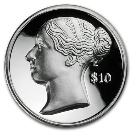 2017 BVI Silver $10 Anniv of Queen Victoria's Accession (UHR)