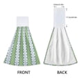 thumbnail image 3 of Yayeee Kitchen Hanging Hand Towels Set of 2 with Loop Bathroom Absorbent Tie Towel, Green Stripe Pattern, 3 of 7