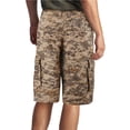 thumbnail image 2 of Men's Cotton Multi Pocket Relaxed Fit Outdoor Army Nature Camo Cargo Shorts (#1, 32), 2 of 3
