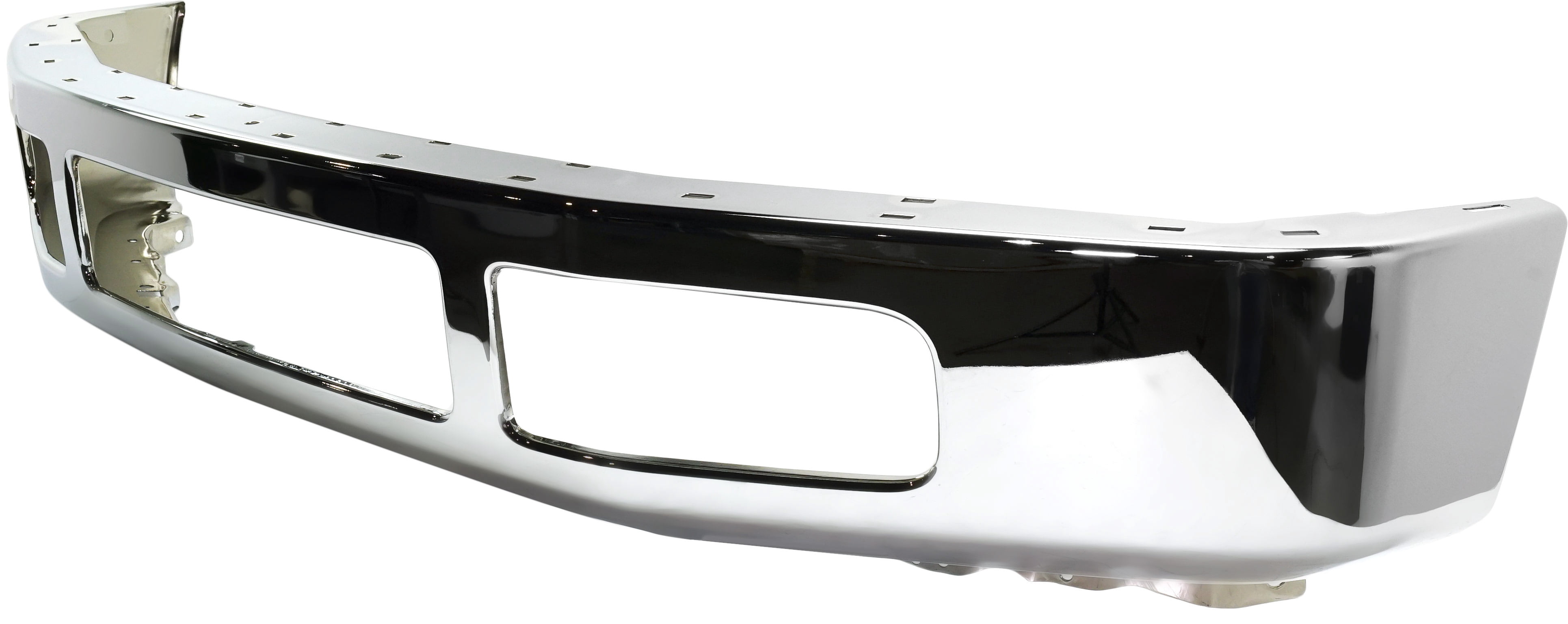 FRONT BUMPER Compatible with FORD F-250 SUPER DUTY/F-350 SUPER DUTY 2008-2010 Chrome Steel with Moulding Pad Holes