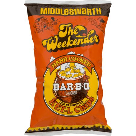 Middleswarth KET-L Potato Chips Bar-B-Q Flavored The Weekender, 9 oz. (4 Bags)