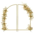 thumbnail image 2 of 1.8m Gold Metal Wedding Arch Backdrop Flower Display Stand Frame Background Rack Prop, Free Standing, 2 of 22