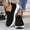 Black, variant on BYHONG Women's Casual Flat Sneakers Solid Color Lightweight Casual Sneakers Casual Shoes for Women Black 7.5