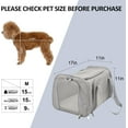 thumbnail image 4 of Cat, Dog Carrier for Small Medium Cats Puppies up to 15 Lbs, TSA Airline Approved Carrier Soft Sided, Collapsible Travel Puppy Carrier - Grey, 4 of 17