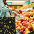 thumbnail image 4 of Boho Sunflower Aesthetic Reusable Grocery Bag - Foldable & Large Capacity Tote for Minimalists, 4 of 6