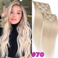 thumbnail image 2 of HAIRRO Clip In Human Hair Extensions, Brazilian Hair 8pcs/18Clips Dark Brown to Chestnut Brown Balayage Hair Extensions Full Head Silky Straight 100% Human Hair Clip In Extensions 8Inch-24inch, 2 of 9