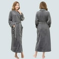 thumbnail image 3 of AMITOFO Plush Robes for Women Soft Warm Fleece Bathrobe Ladies Long Comfy Spa Bath Robe Housecoat, 3 of 11