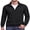 03-C-Black, variant on JWD Mens Quarter Zip Pullover Mock Neck Long Sleeve Casual Sweatshirt Lightweight Knit Top Navy Blue L