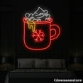 thumbnail image 3 of Glowneon Melty Cocoa Marshmallows Neon Sign, Hot Chocolate Cup LED Sign, Coffee Shop Wall Decor, 3 of 5