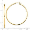 thumbnail image 2 of 925 Sterling Silver Flash Gold Plated 1.5x45mm Hoop Earrings 45x45mm Wide 1.5mm Thick Hoop Earring for Women, 2 of 2