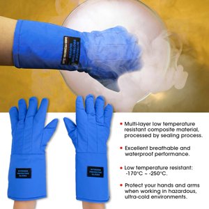 Gants de travail résistants au froid, Gants imperméables à l'azote liquide et à longue durée de travail Respirant pour la technologie biogénétique pour la recherche en laboratoire pour les produits biomédicaux