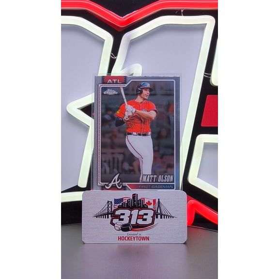 2026 Topps Chrome Matt Olson #241 Atlanta Braves Baseball Card Near Mint Atlanta Braves MLB Baseball Trading Card